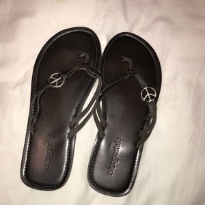 Peace sign sandals